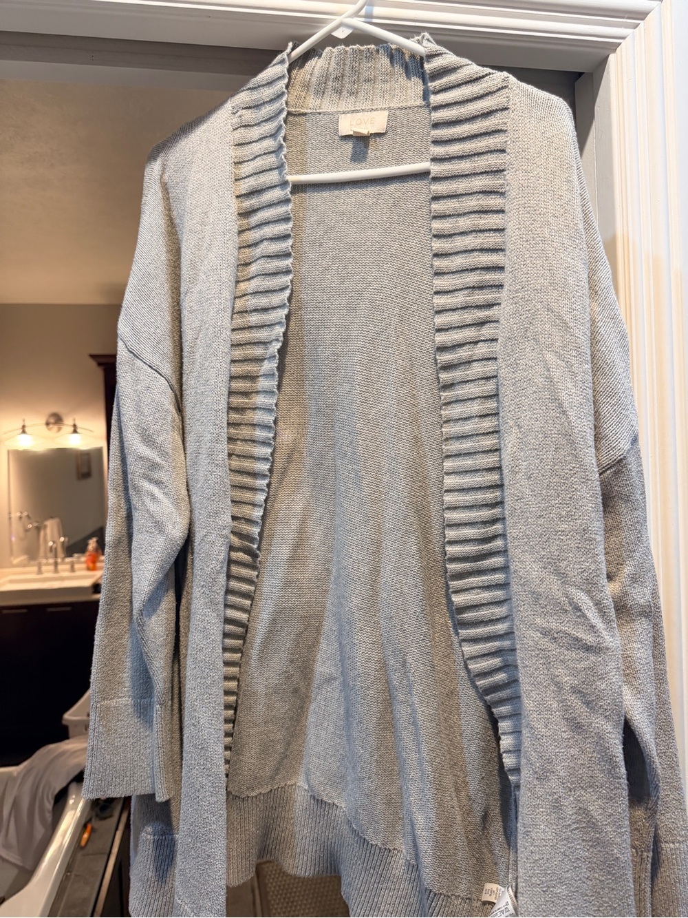 GAP Light Gray Open-Front Women's Cardigan